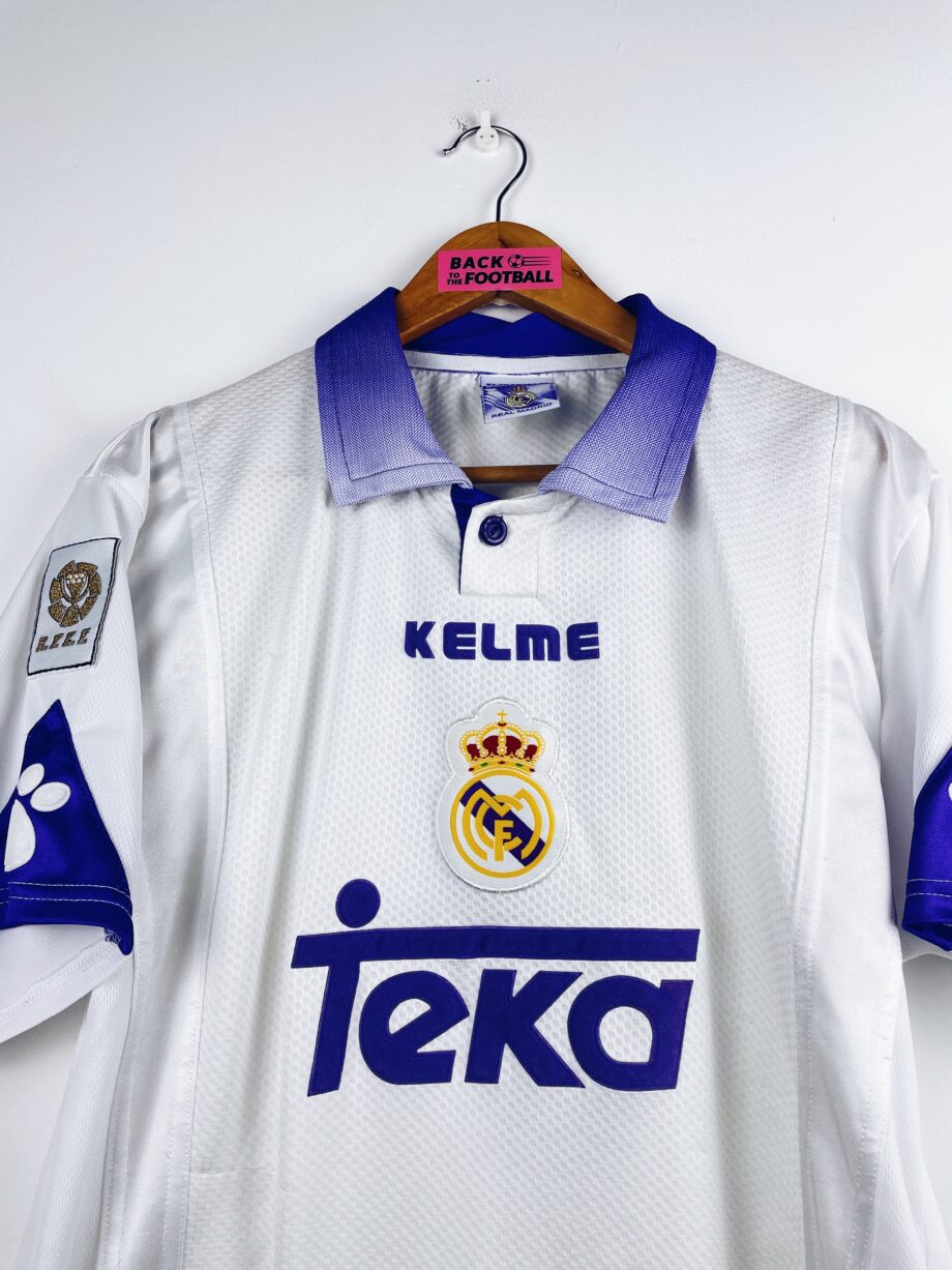 maillot vintage domicile du Real Madrid 1997/1998 floqué Raul #7