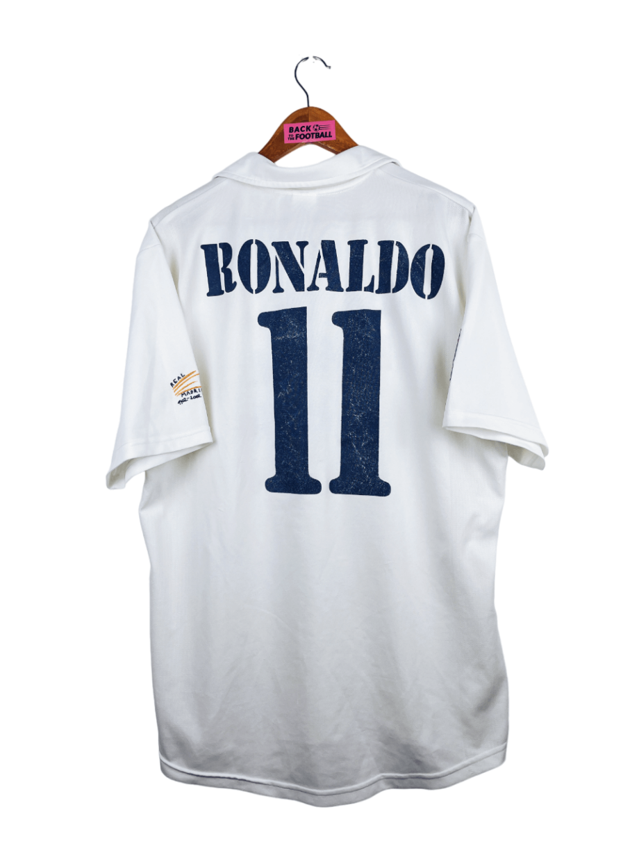 maillot vintage domicile du Real Madrid 2002/2003 centenaire floqué Ronaldo #11