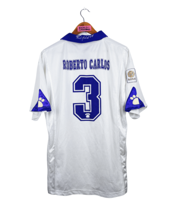 maillot vintage domicile Real Madrid 1997/1998 floqué Roberto Carlos #3