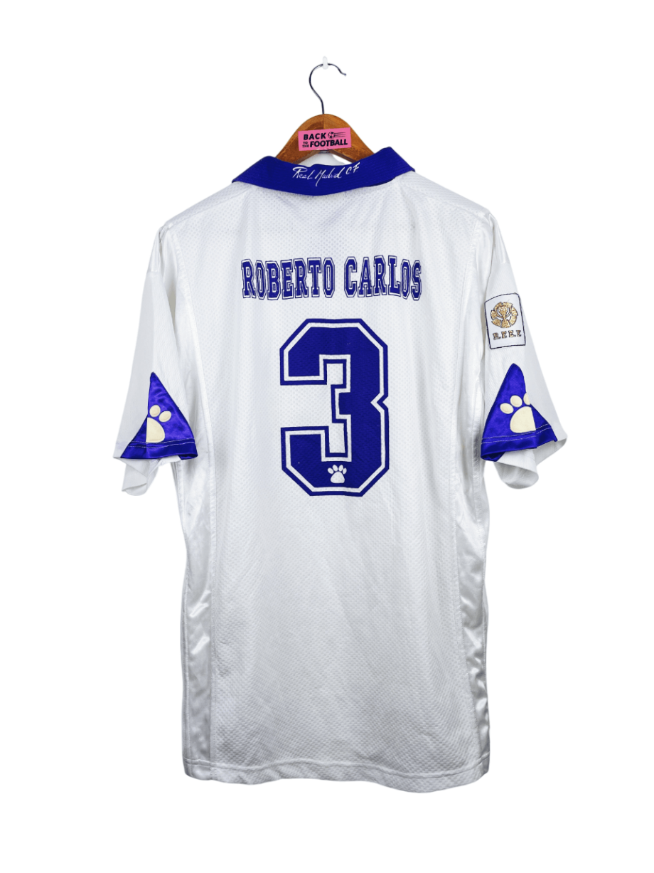 maillot vintage domicile Real Madrid 1997/1998 floqué Roberto Carlos #3