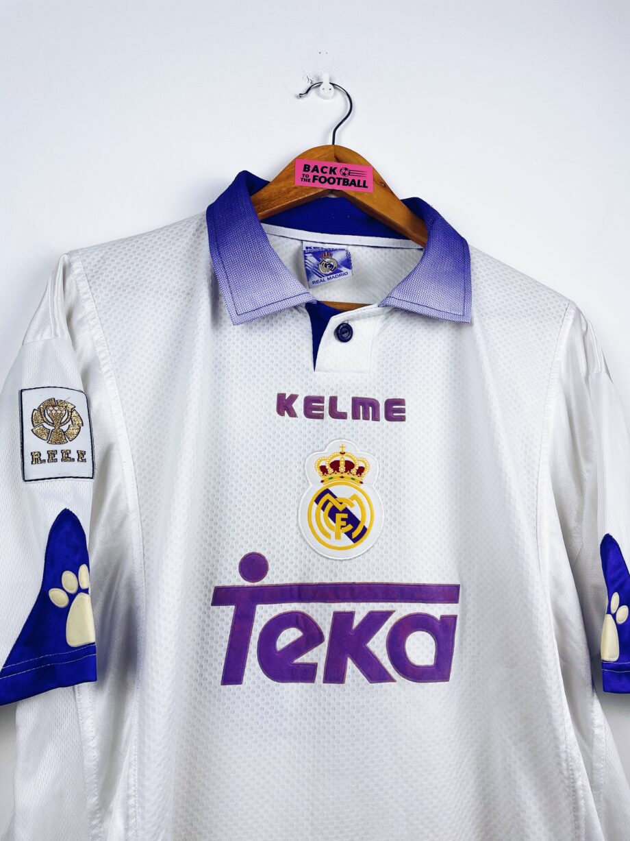 maillot vintage domicile Real Madrid 1997/1998 floqué Roberto Carlos #3