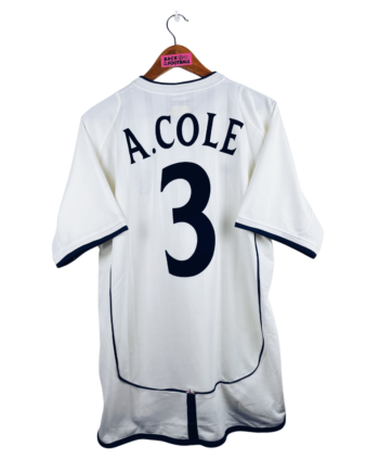 maillot vintage domicile Angleterre 2002 floqué Ashley Cole #3