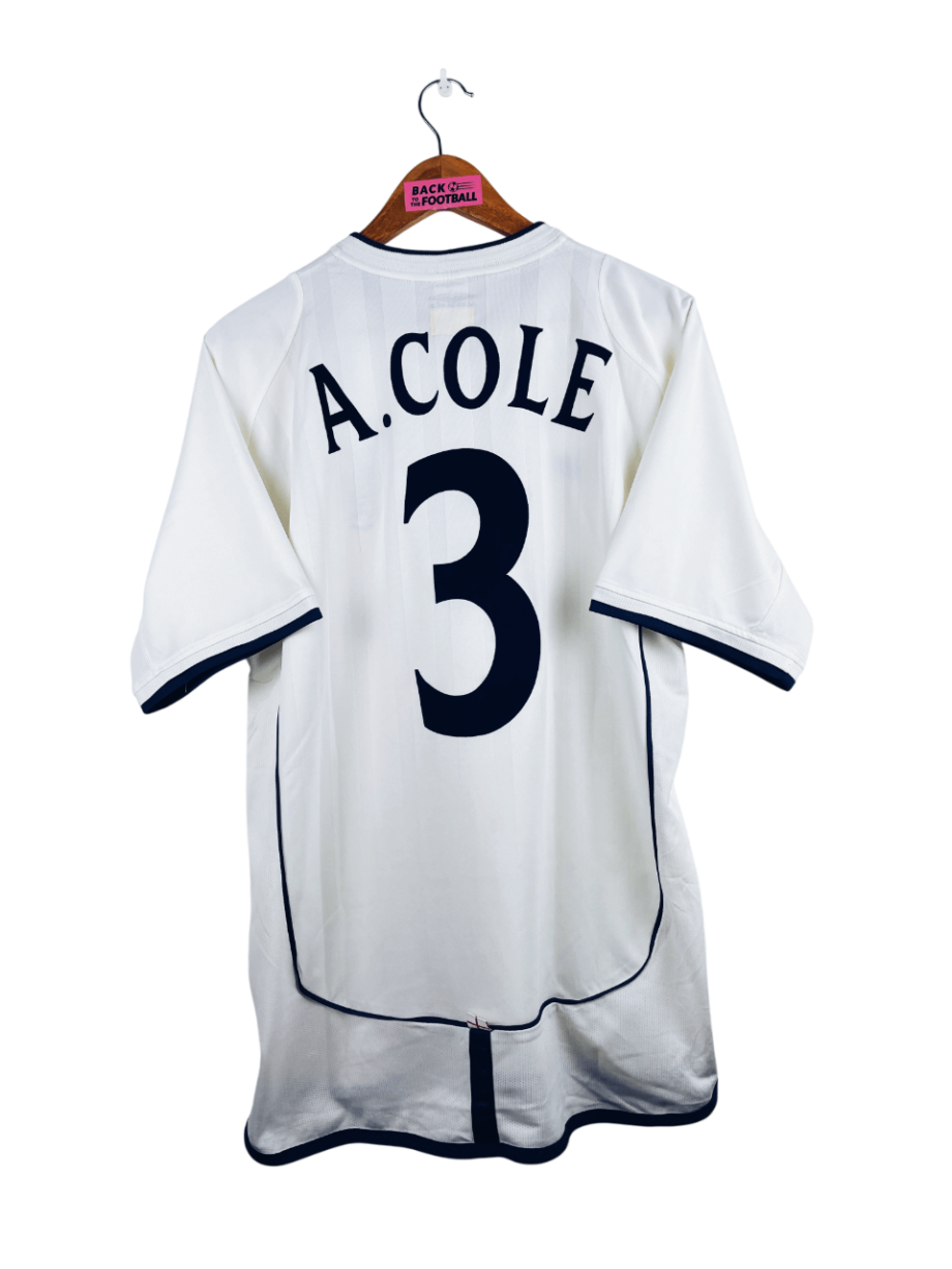 maillot vintage domicile Angleterre 2002 floqué Ashley Cole #3