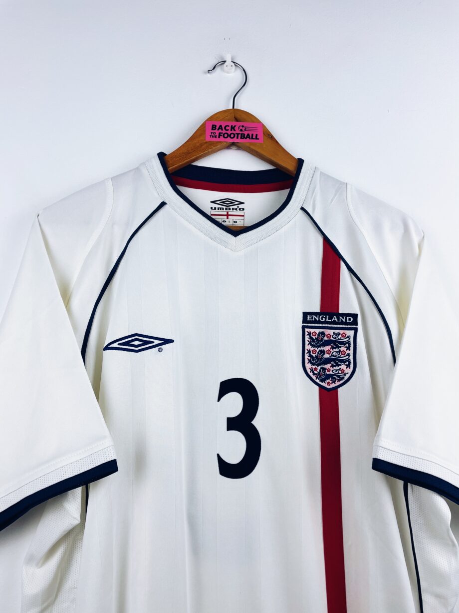 maillot vintage domicile Angleterre 2002 floqué Ashley Cole #3