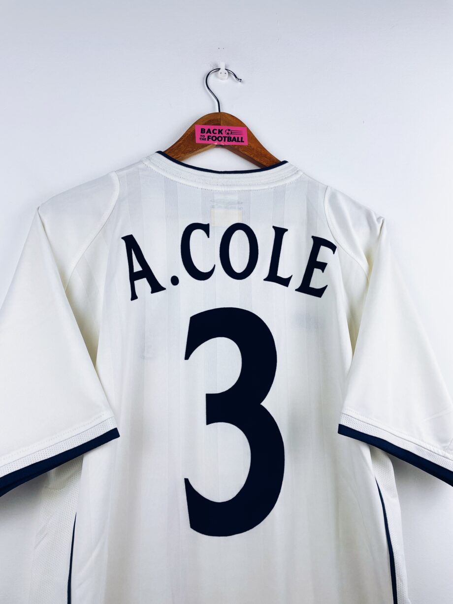 maillot vintage domicile Angleterre 2002 floqué Ashley Cole #3