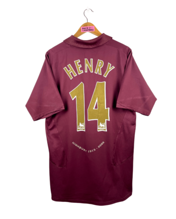 maillot vintage domicile Arsenal 2005/2006 floqué Henry #14