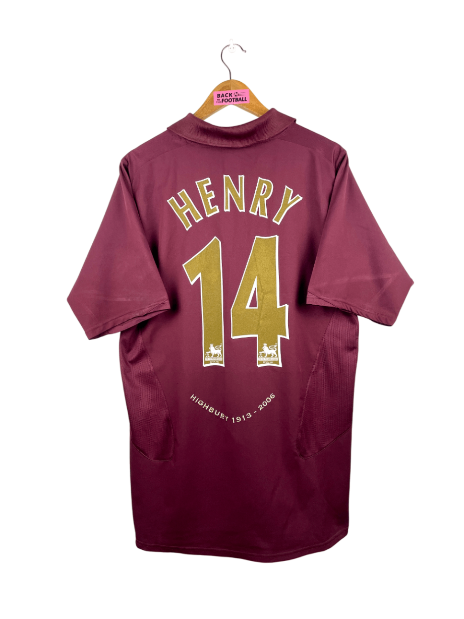 maillot vintage domicile Arsenal 2005/2006 floqué Henry #14