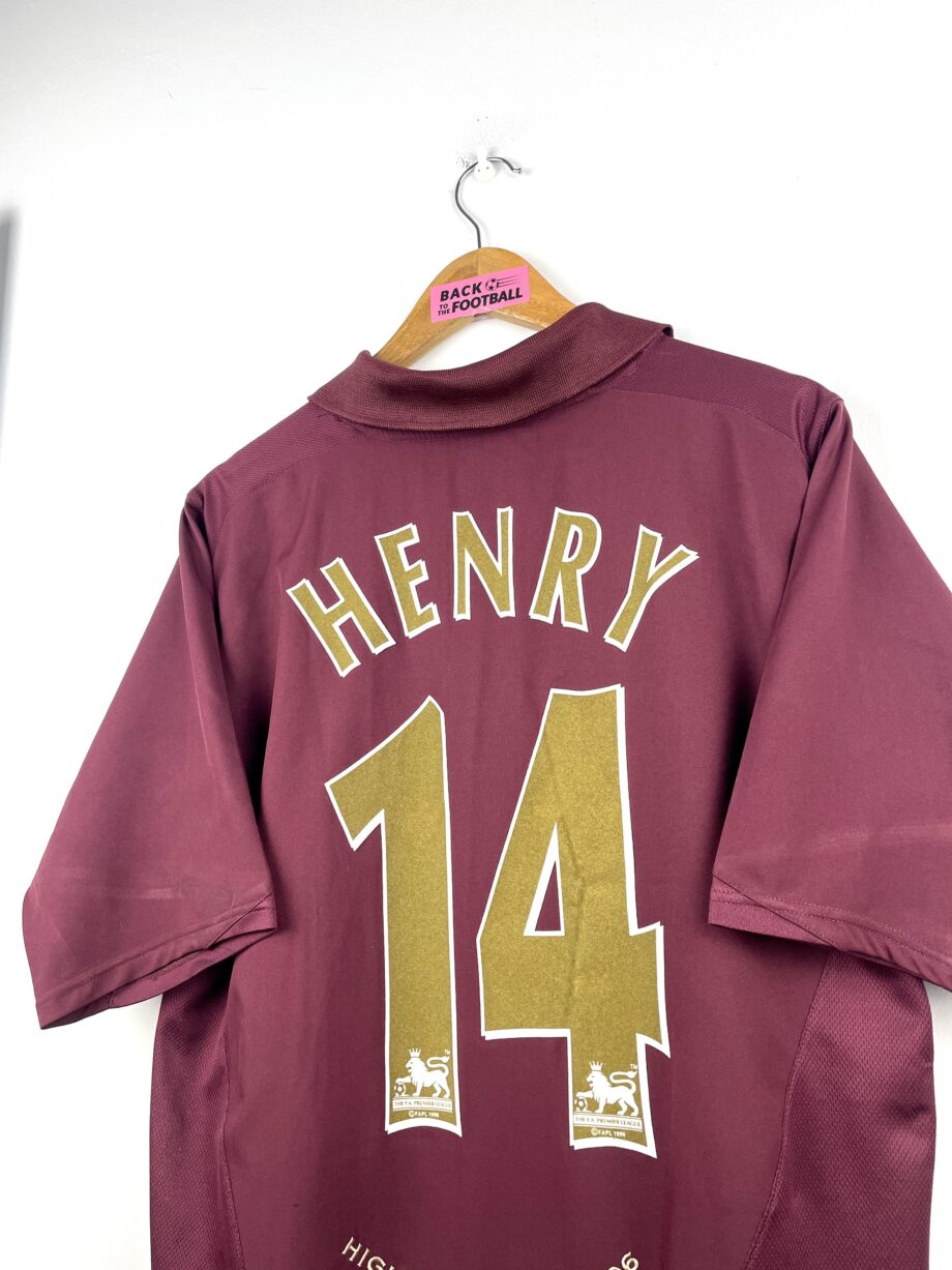 maillot vintage domicile Arsenal 2005/2006 floqué Henry #14