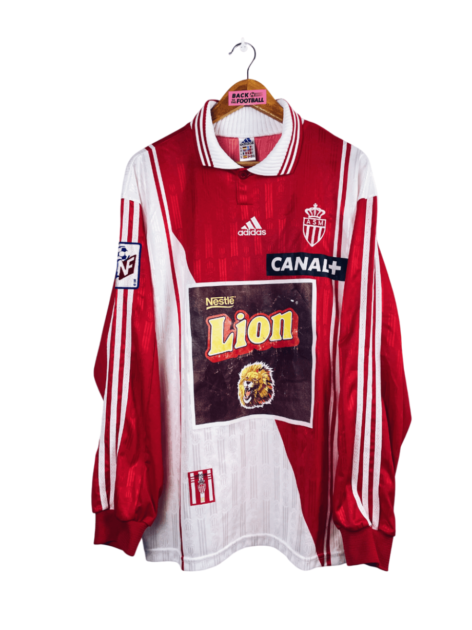 maillot vintage AS Monaco 1998/1999 préparé (match issue) pour le numéro 6 pour la Coupe de la Ligue