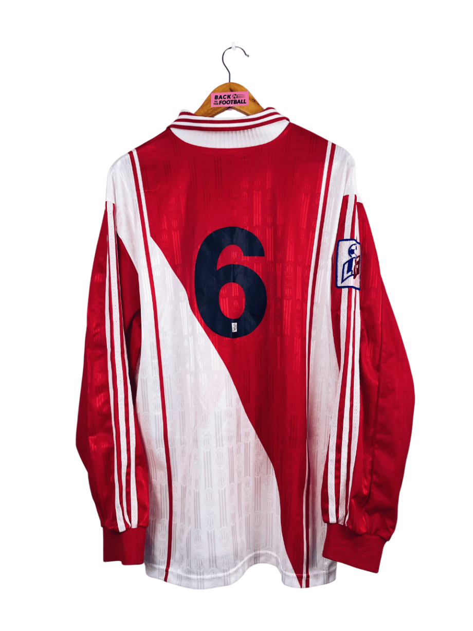 maillot vintage AS Monaco 1998/1999 préparé (match issue) pour le numéro 6 pour la Coupe de la Ligue