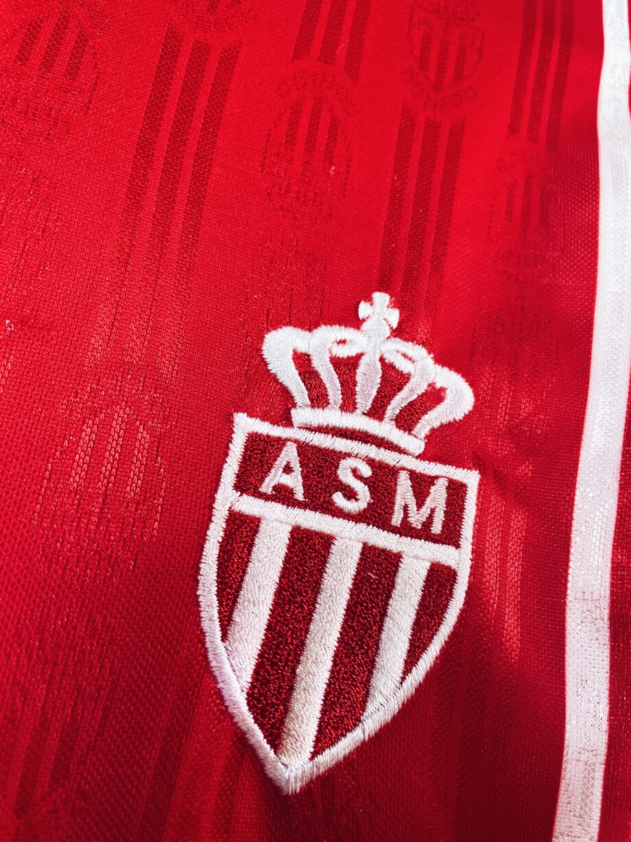 maillot vintage AS Monaco 1998/1999 préparé (match issue) pour le numéro 6 pour la Coupe de la Ligue