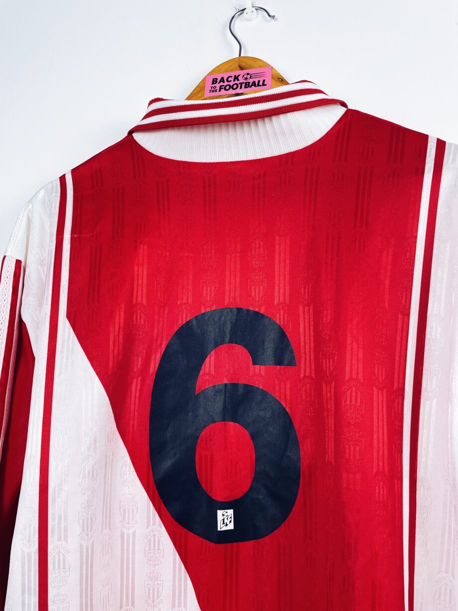 maillot vintage AS Monaco 1998/1999 préparé (match issue) pour le numéro 6 pour la Coupe de la Ligue