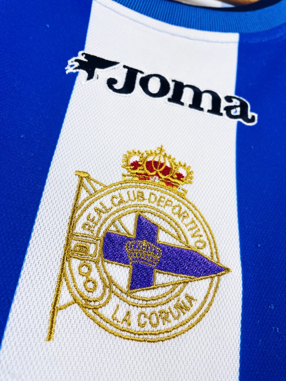 maillot vintage domicile Deportivo la Corogne 2001/2002 manches longues floqué Makaay #7