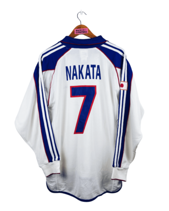 maillot vintage extérieur Japon 2001 manches longues floqué Nakata #7 et issu du stock pro (player issue)