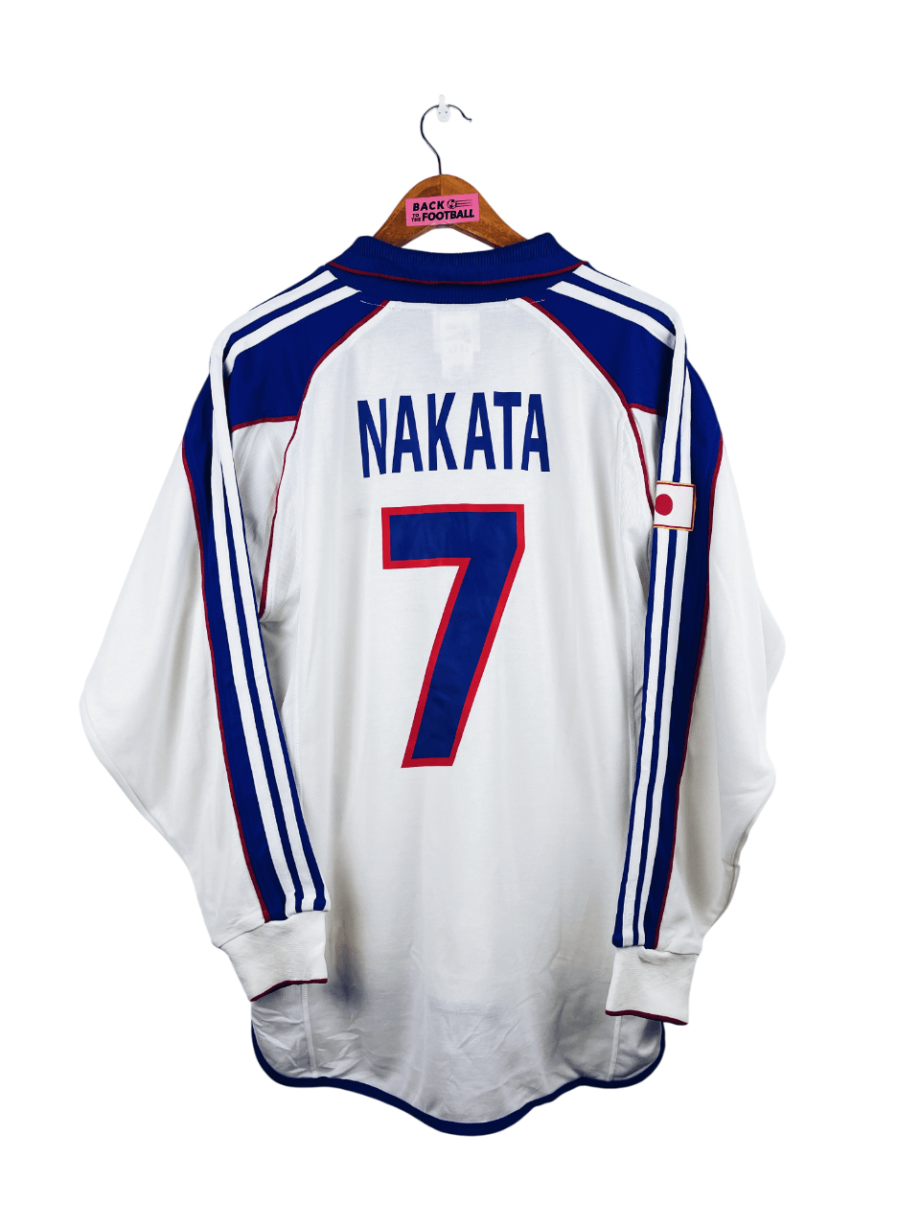 maillot vintage extérieur Japon 2001 manches longues floqué Nakata #7 et issu du stock pro (player issue)