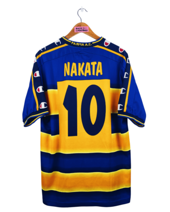 maillot vintage domicile Parma 2001/2002 floqué Nakata #10