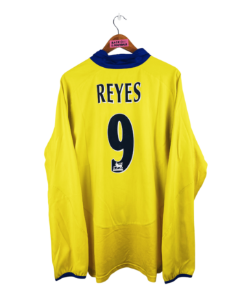 maillot vintage extérieur Arsenal 2003/2004 manches longues floqué Reyes #9