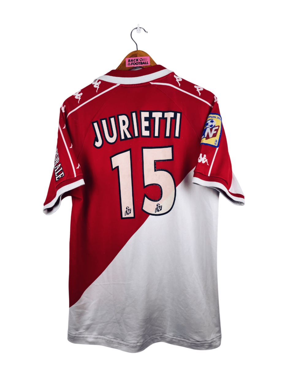 maillot vintage domicile AS Monaco 2000/2001 floqué Jurietti #15