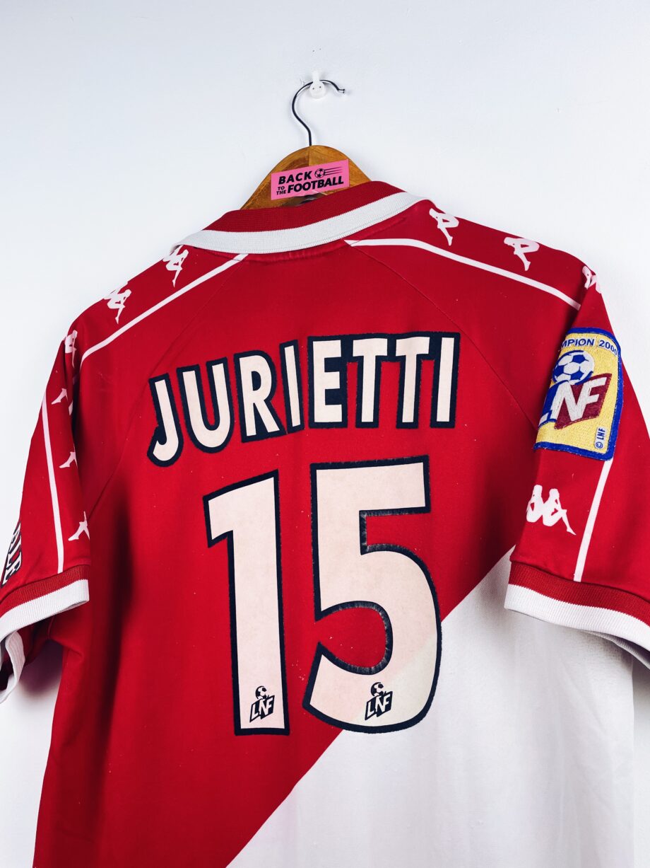 maillot vintage domicile AS Monaco 2000/2001 floqué Jurietti #15