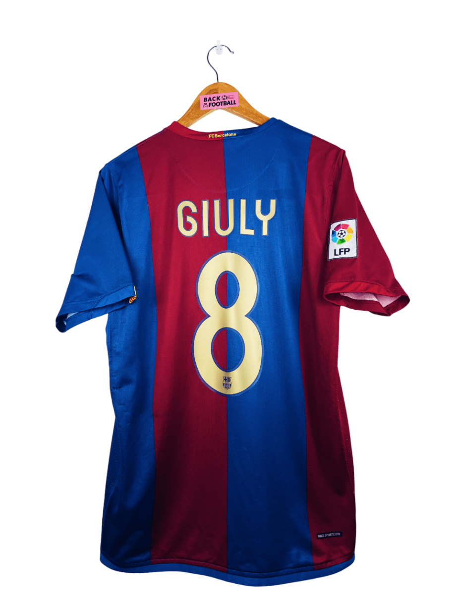 maillot vintage domicile Barcelone 2006/2007 floqué Giuly #8