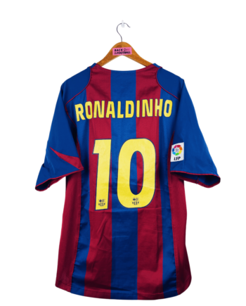 maillot vintage domicile FC Barcelone 2004/2005 floqué Ronaldinho #10