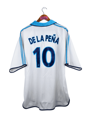 maillot vintage domicile de l'OM 1999/2000 floqué De La Peña #10