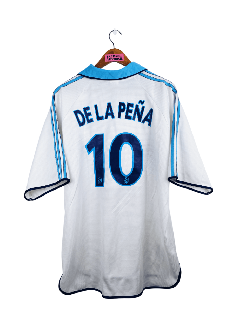 maillot vintage domicile de l'OM 1999/2000 floqué De La Peña #10