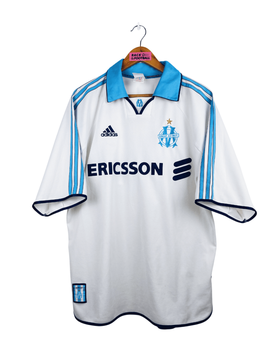 maillot vintage domicile de l'OM 1999/2000 floqué De La Peña #10