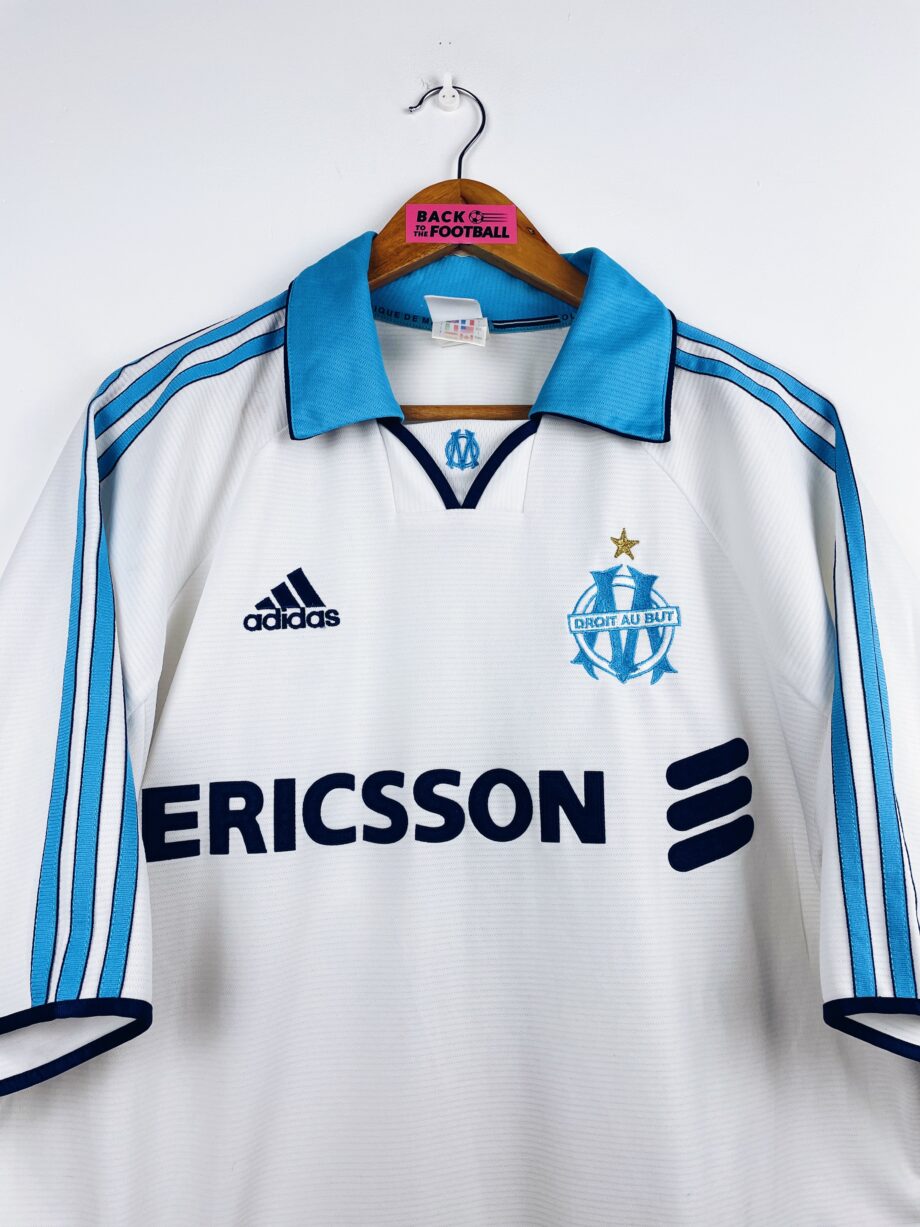 maillot vintage domicile de l'OM 1999/2000 floqué De La Peña #10