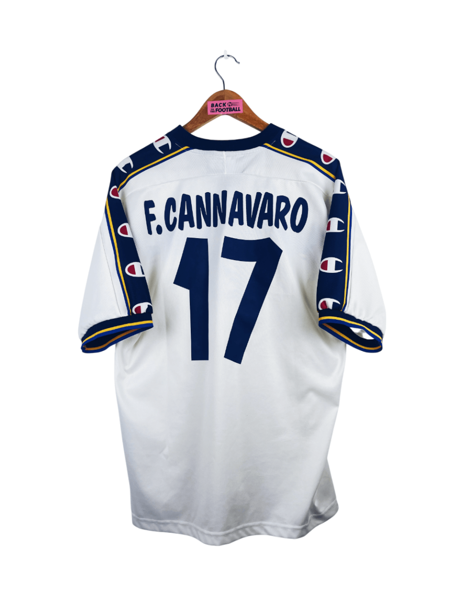 maillot vintage extérieur Parme 2001/2002 floqué Cannavaro #17