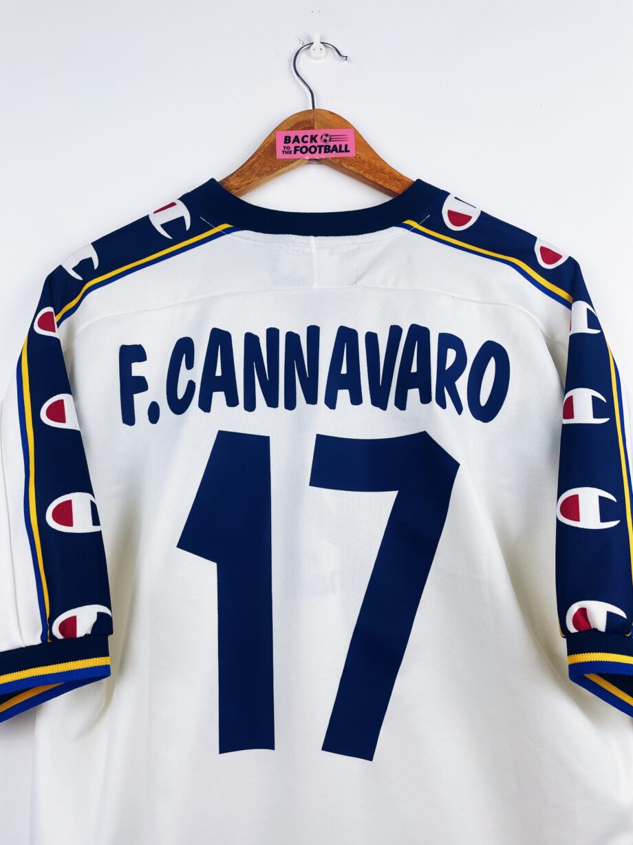 maillot vintage extérieur Parme 2001/2002 floqué Cannavaro #17