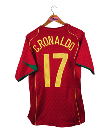 maillot vintage domicile Portugal 2004 floqué Cristiano Ronaldo #17