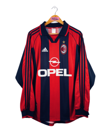 maillot vintage domicile AC Milan 1998/1999 manches longues