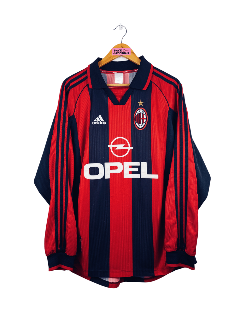 maillot vintage domicile AC Milan 1998/1999 manches longues