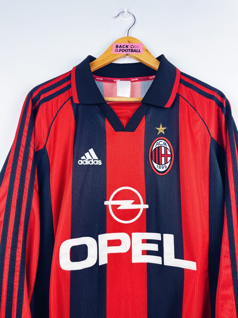 maillot vintage domicile AC Milan 1998/1999 manches longues