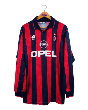 maillot vintage domicile AC Milan 1995/1996 manches longues