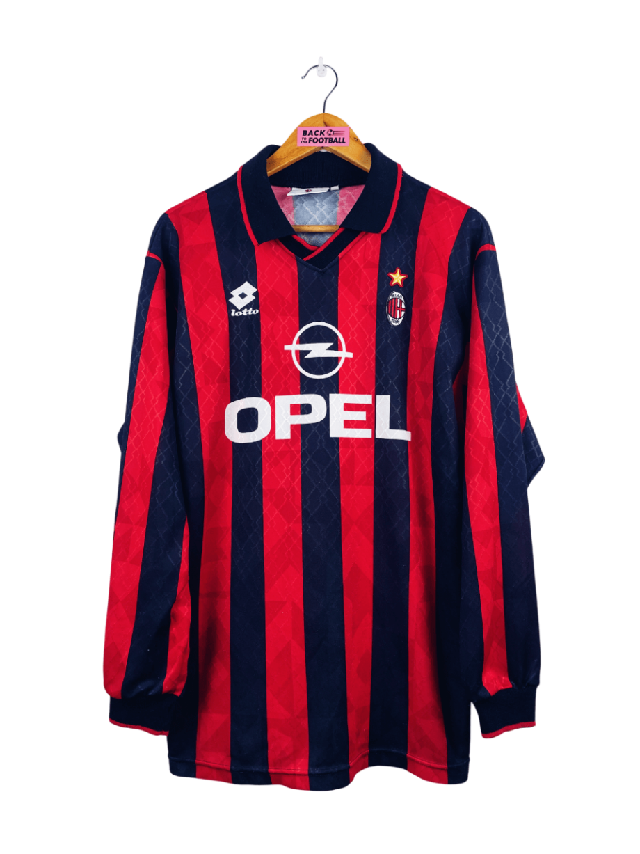 maillot vintage domicile AC Milan 1995/1996 manches longues