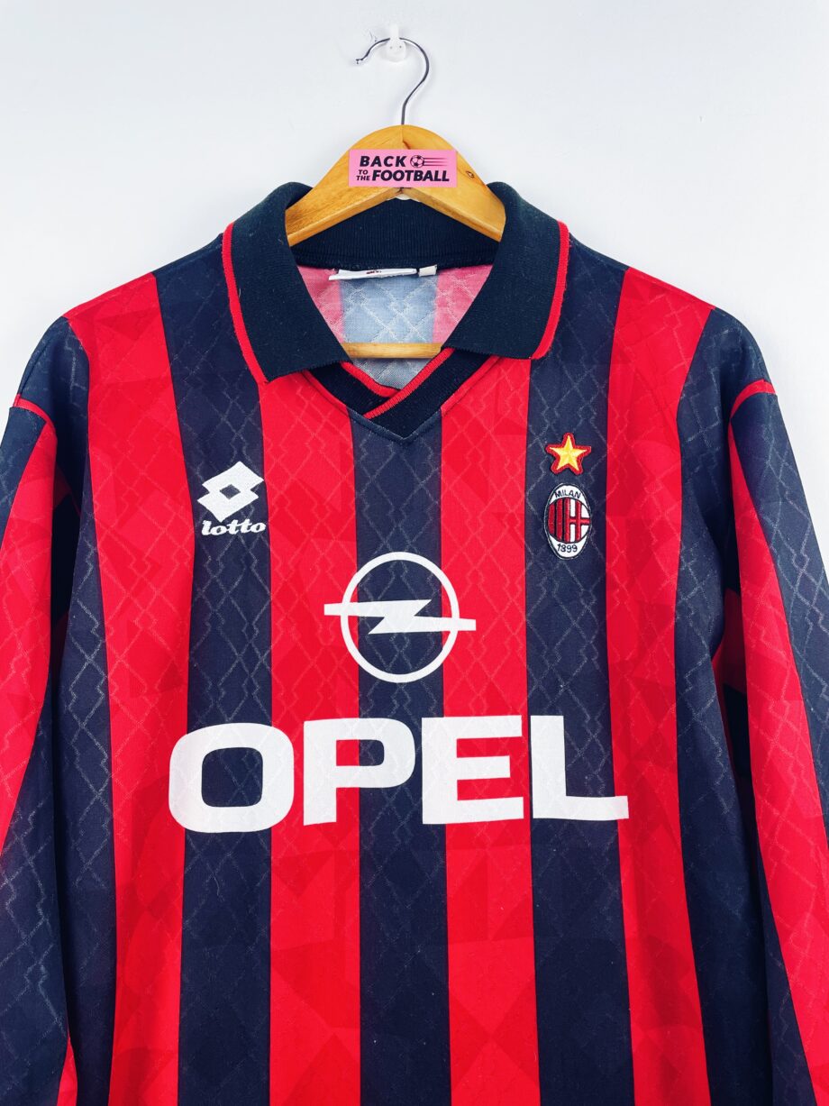 maillot vintage domicile AC Milan 1995/1996 manches longues