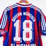 maillot vintage domicile Bayern Munich 1995/1997 floqué Klinsmann #18