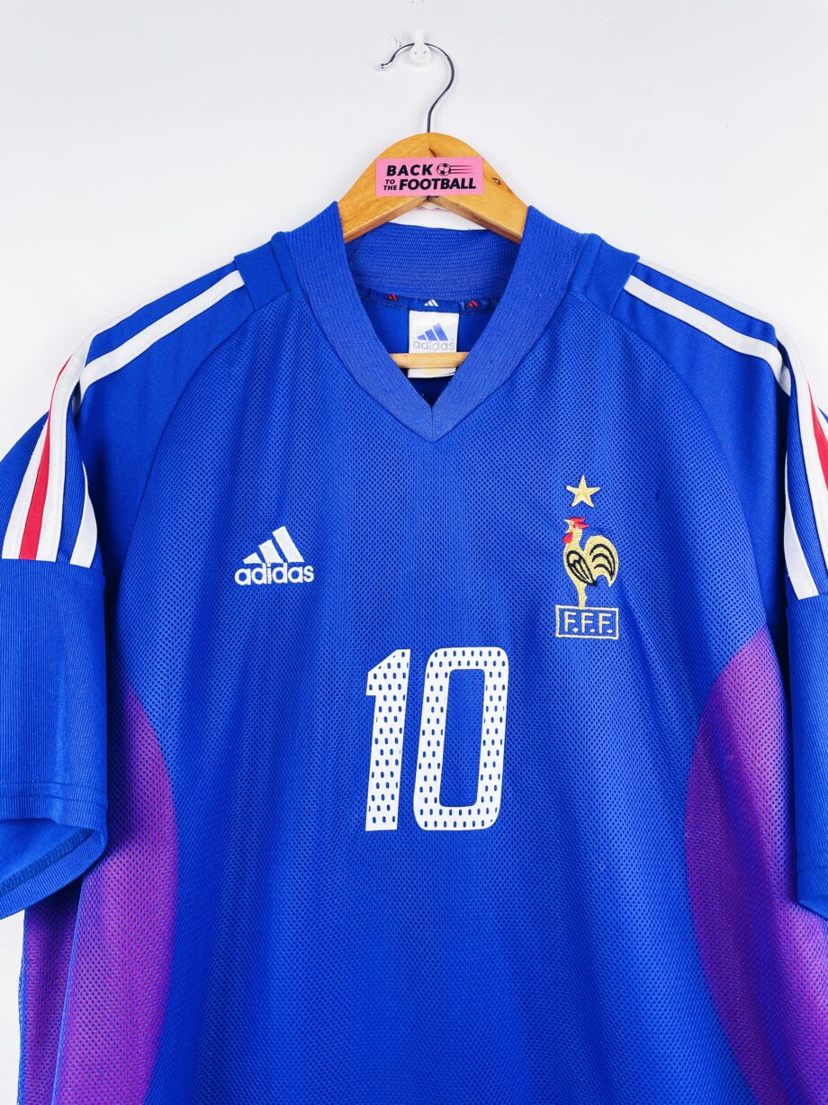 maillot vintage domicile équipe de France 2002 floqué Zidane #10