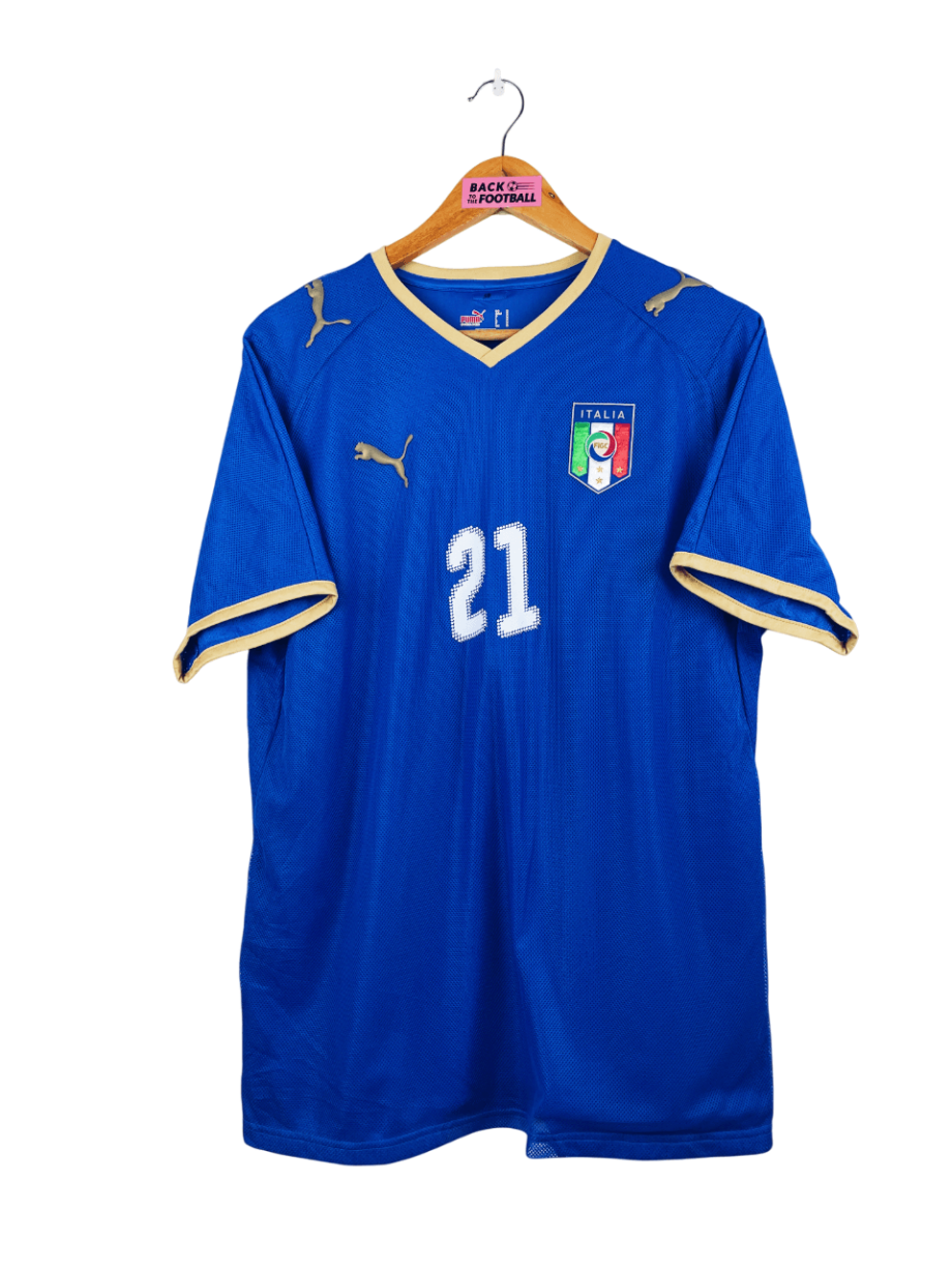 maillot vintage domicile Italie 2008 floqué Pirlo #21