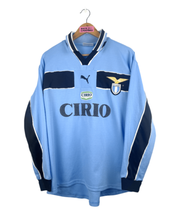 maillot vintage domicile Lazio Rome 1998/2000 manches longues