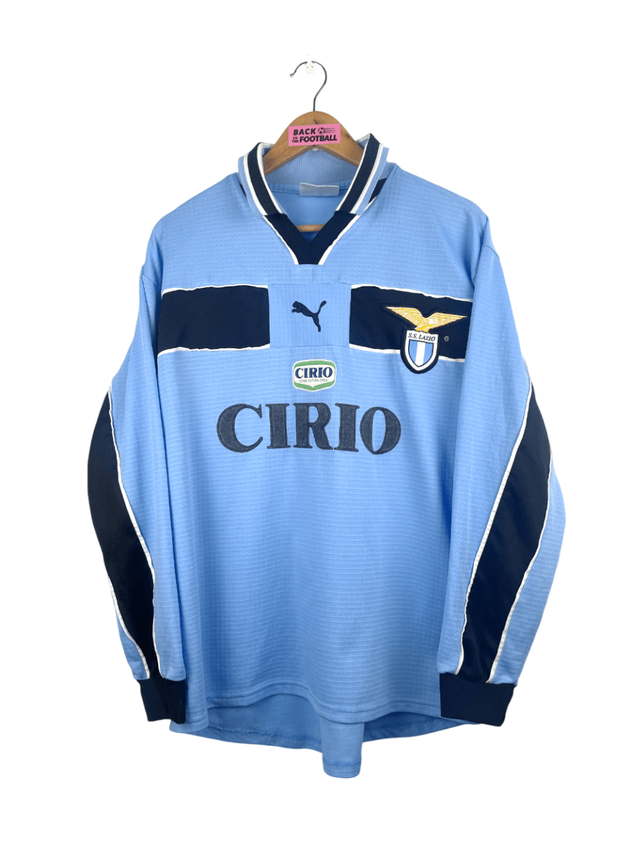 maillot vintage domicile Lazio Rome 1998/2000 manches longues