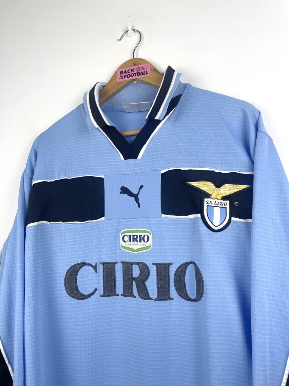 maillot vintage domicile Lazio Rome 1998/2000 manches longues