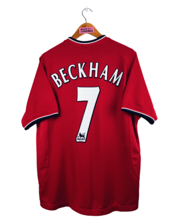 maillot vintage domicile Manchester United 2000/2002 floqué Beckham #7