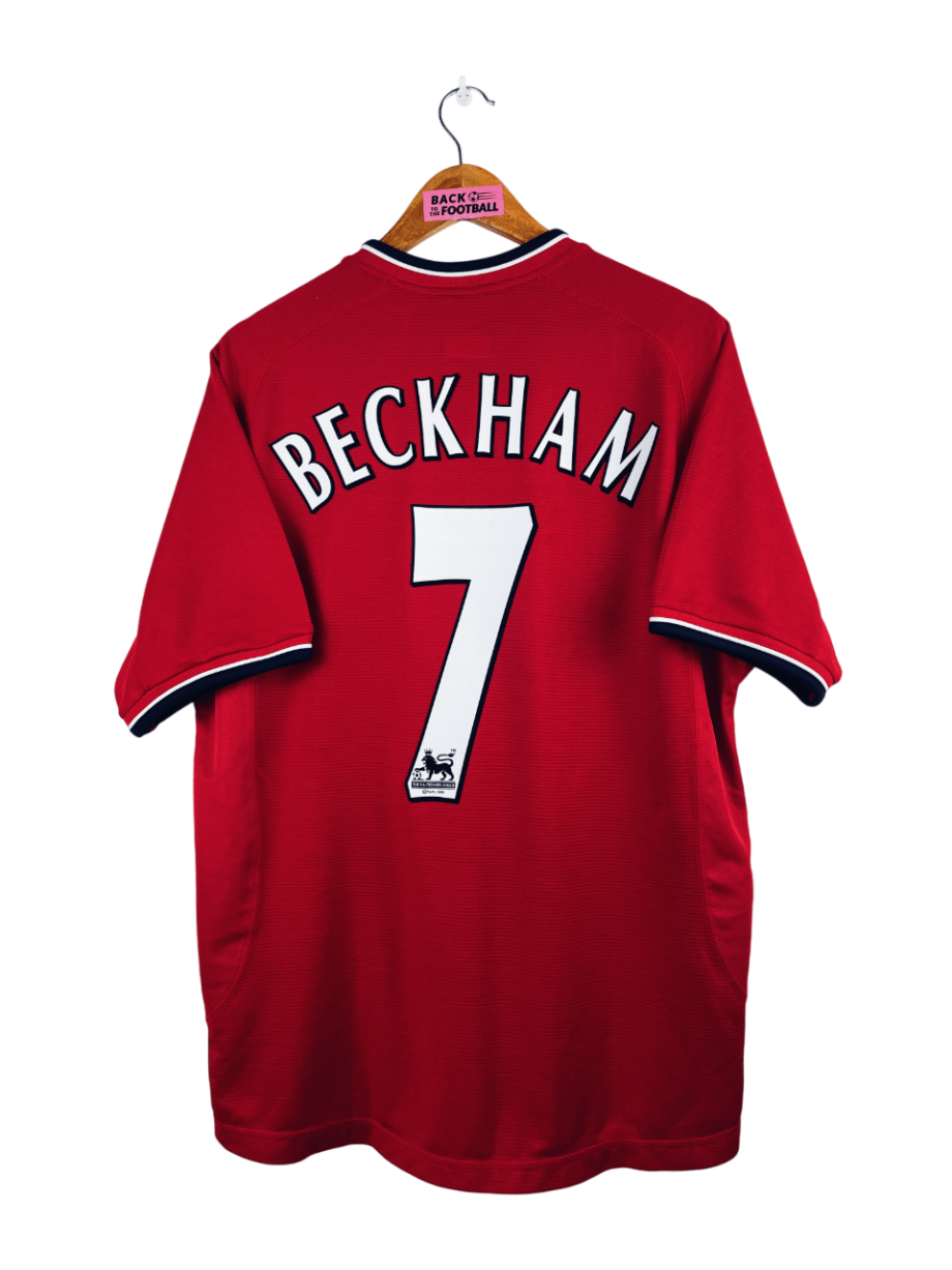 maillot vintage domicile Manchester United 2000/2002 floqué Beckham #7