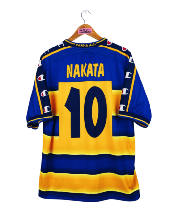 maillot vintage domicile Parme 2001/2002 floqué Nakata #10