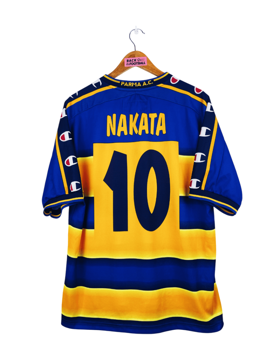 maillot vintage domicile Parme 2001/2002 floqué Nakata #10