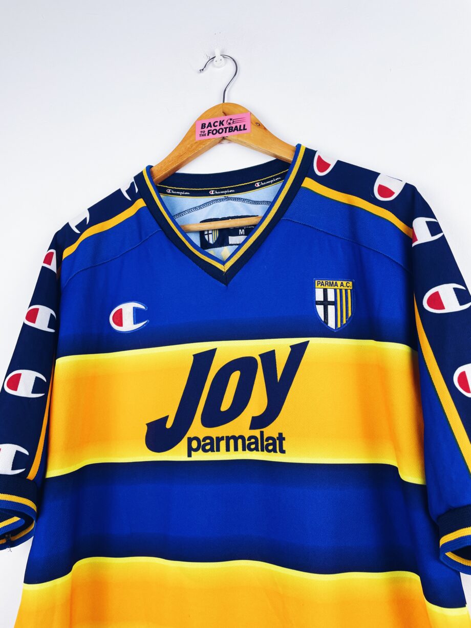 maillot vintage domicile Parme 2001/2002 floqué Nakata #10