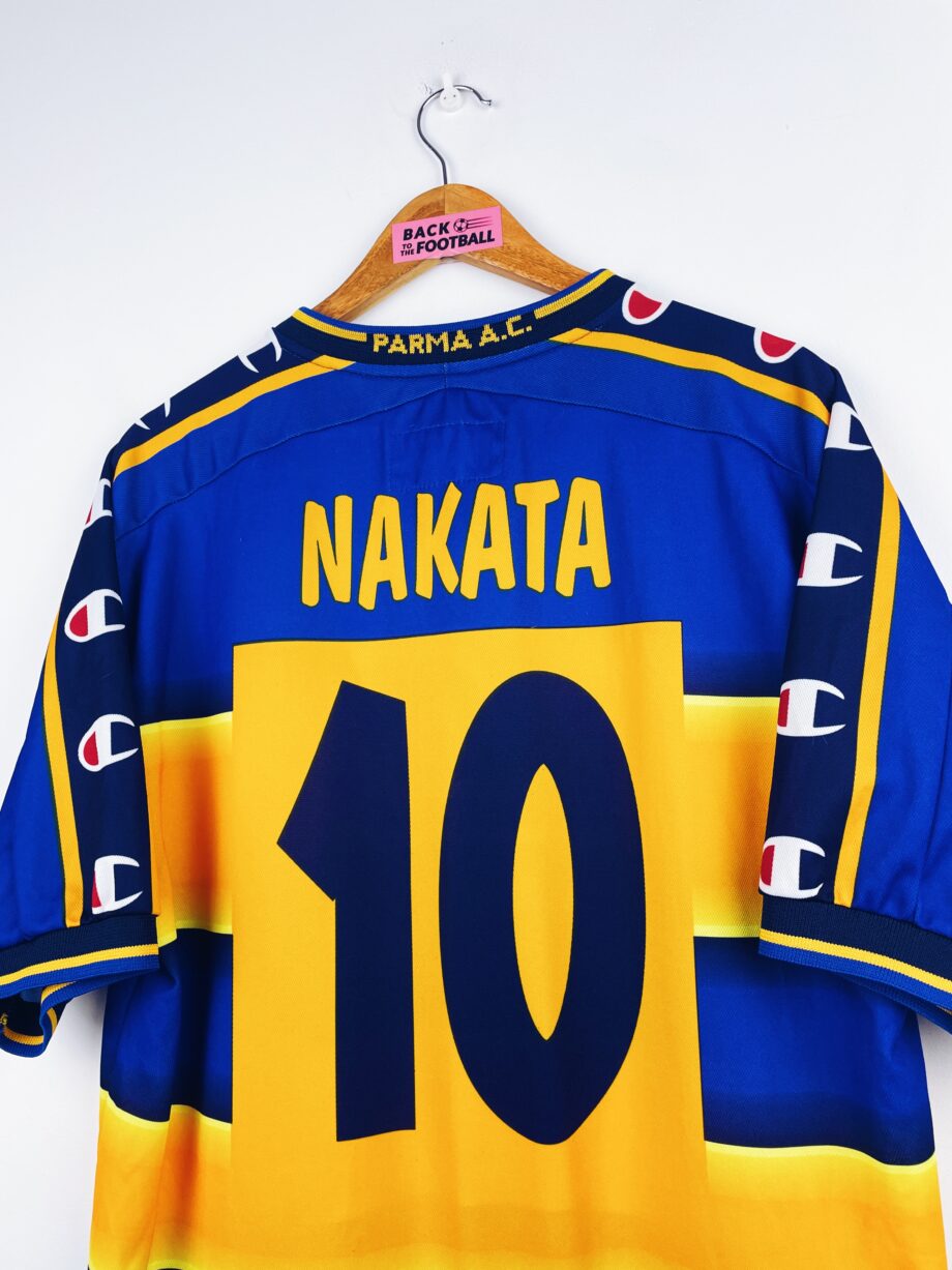 maillot vintage domicile Parme 2001/2002 floqué Nakata #10